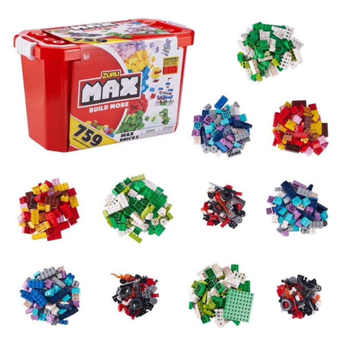 MAX - Bloques de construcción MAX 759 piezas en balde