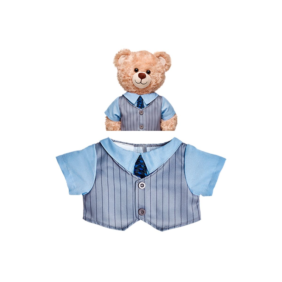 BUILD A BEAR - Chaqueta Build a Bear con corbata negra para peluche