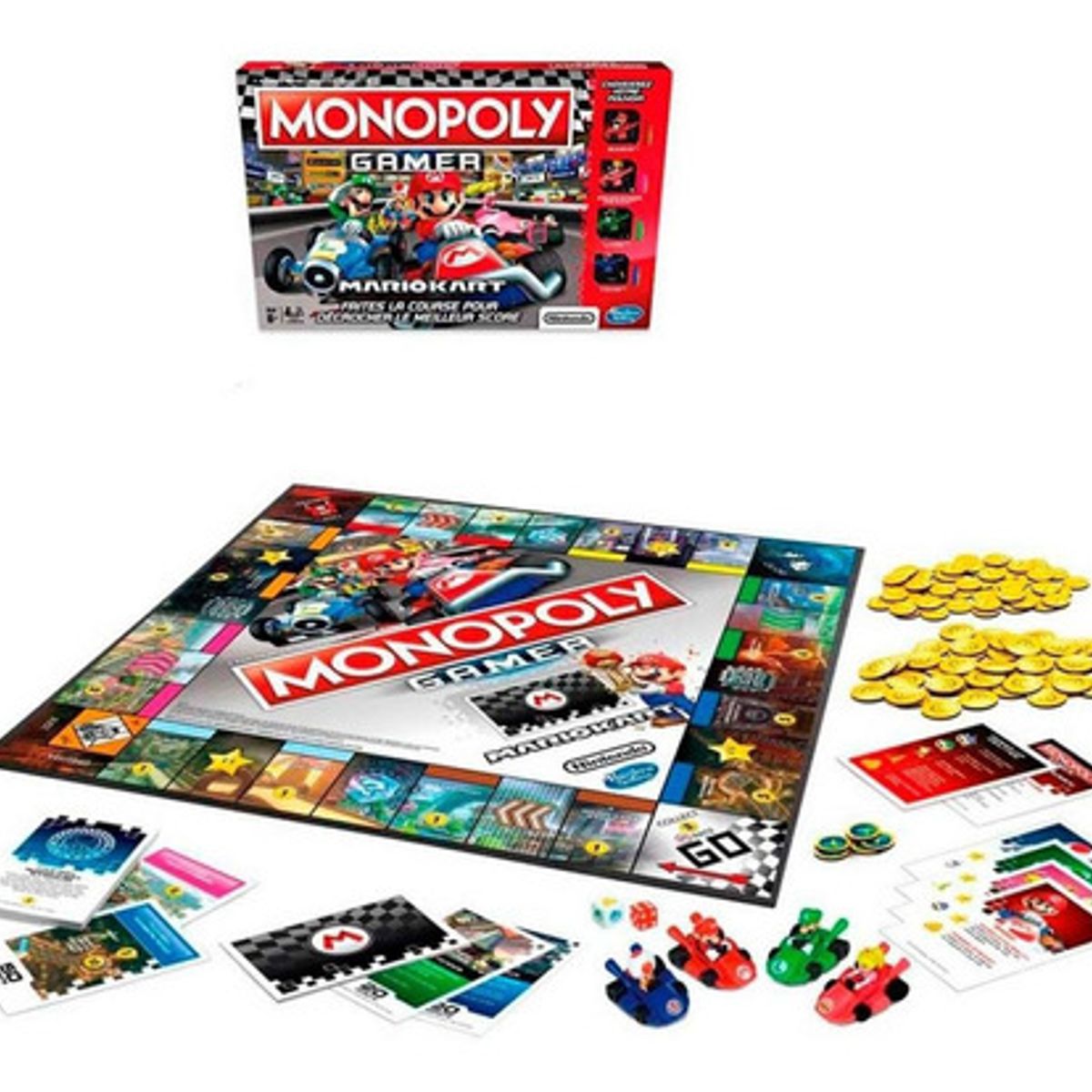 MONOPOLY - Juego de mesa Monopoly edición Mario Kart