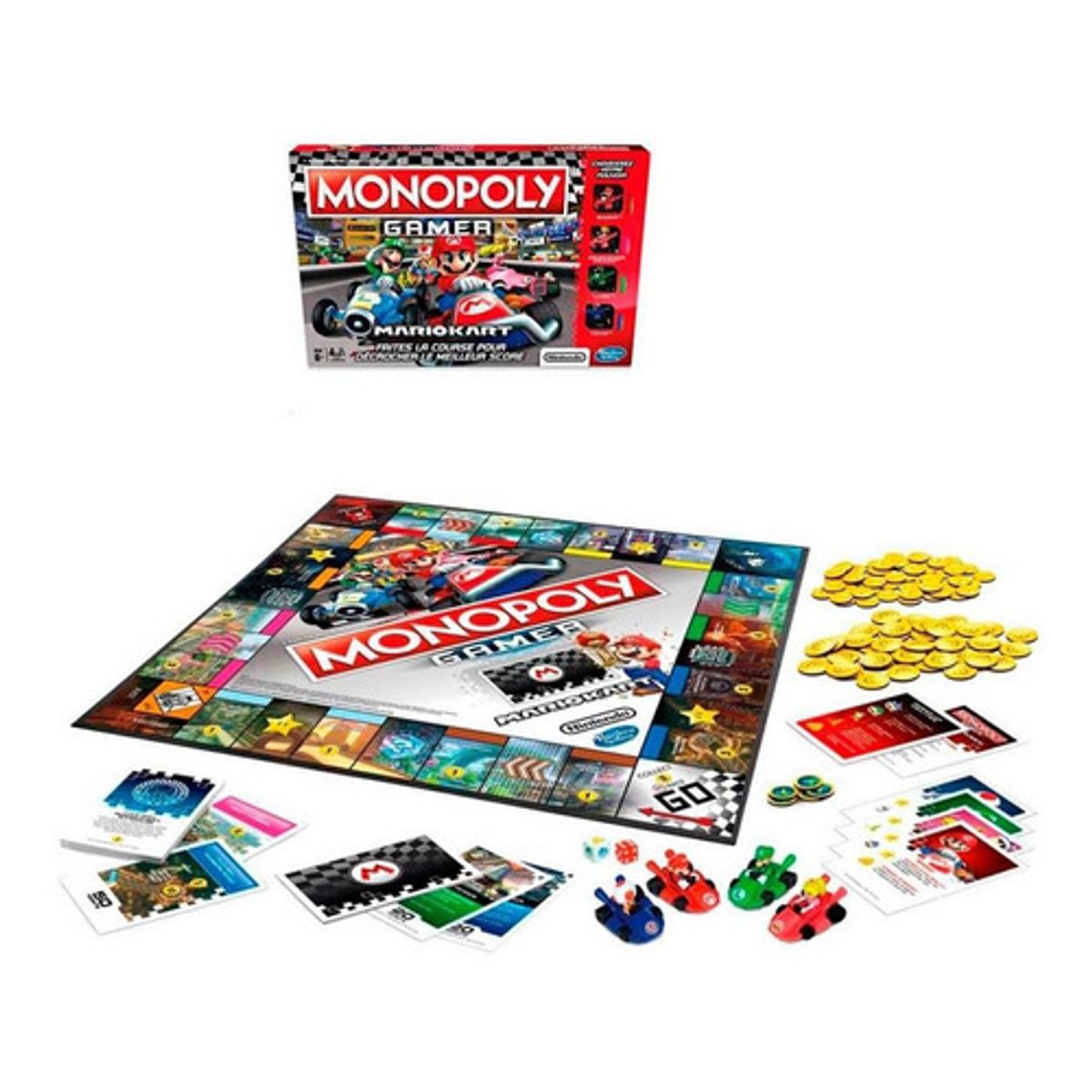 MONOPOLY - Juego de mesa Monopoly edición Mario Kart