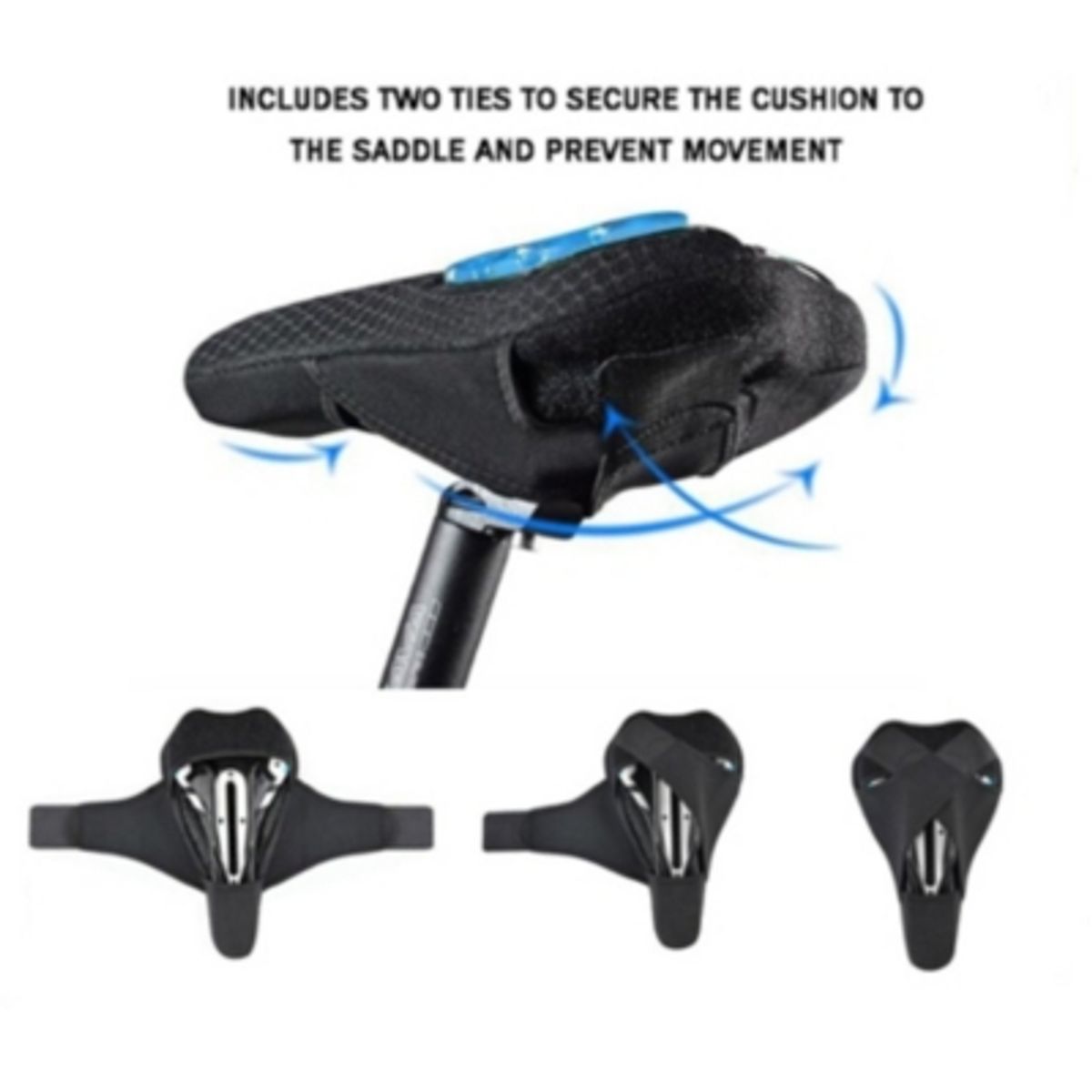 ROCKBROS - Cubre asiento sillín bicicleta inbike gel velcro