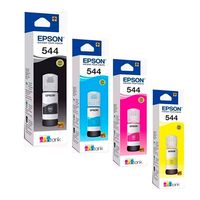 Pack 4 Botellas De Tinta Originales T544 Ecotank