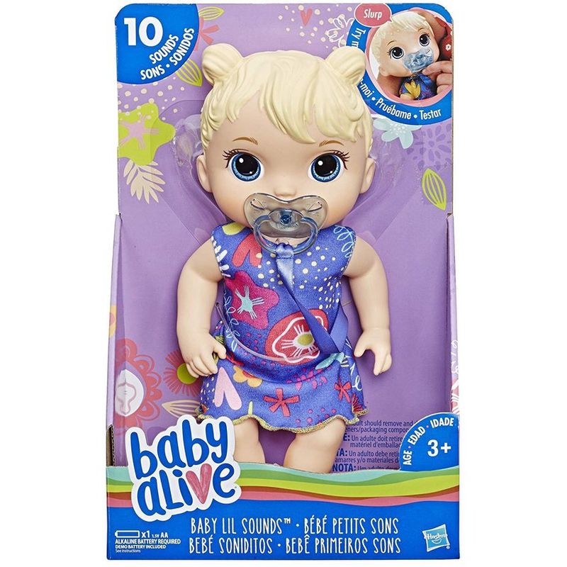 HASBRO - Baby Alive - Muñeca Lil Sounds Dulces Soniditos - Rubia