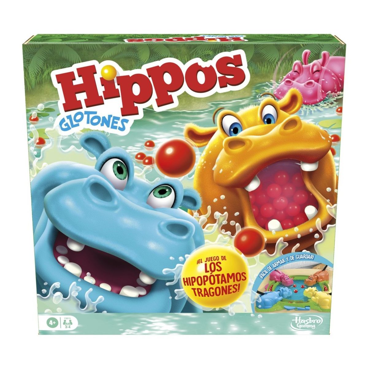 HASBRO - Hippos Glotones Hipopotamos Original - Juego Mesa - Español