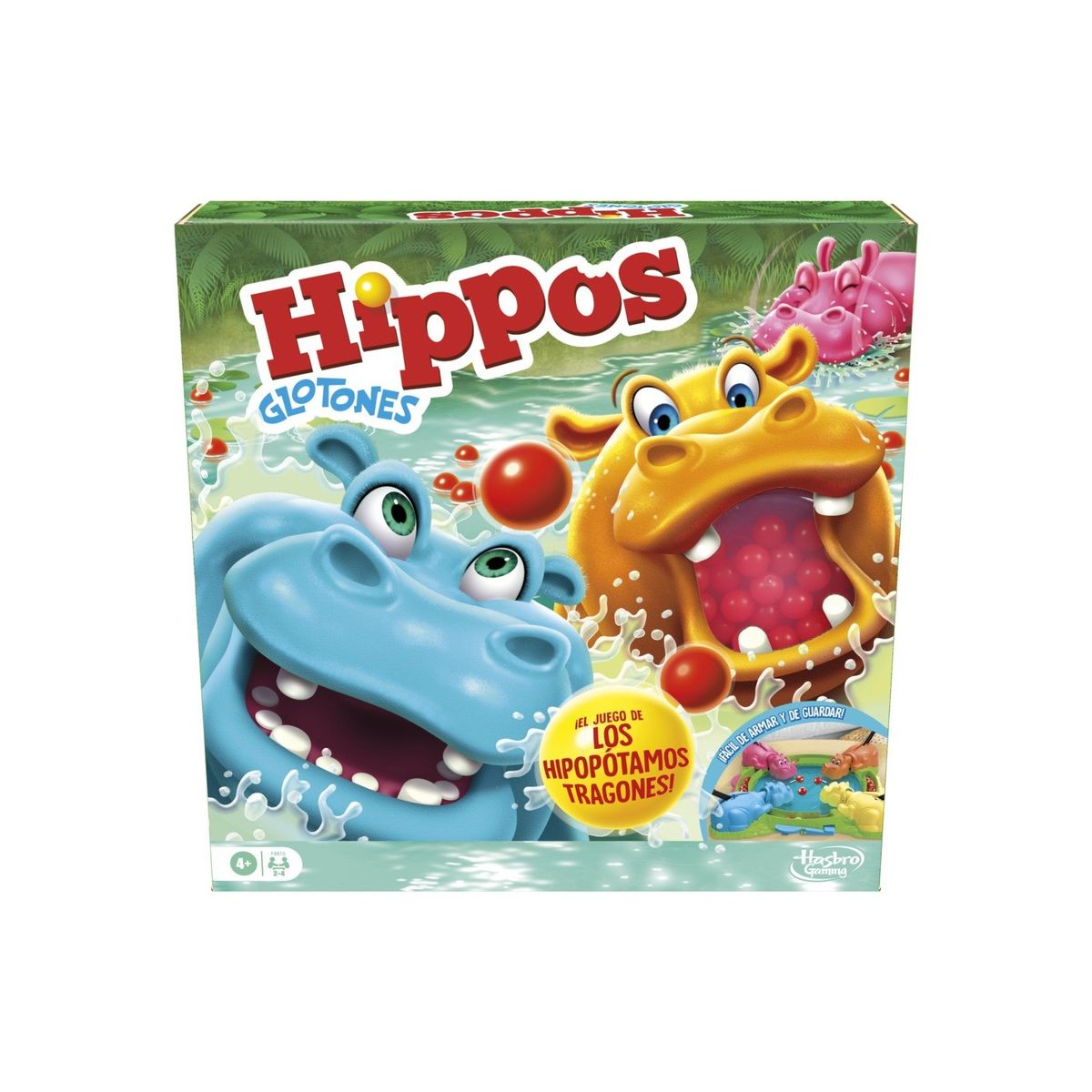 HASBRO - Hippos Glotones Hipopotamos Original - Juego Mesa - Español