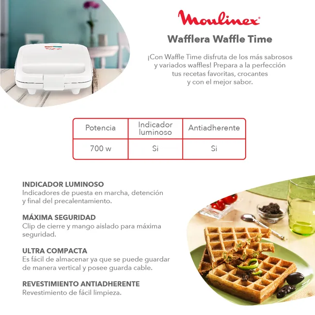MOULINEX - Wafflera Waffle Time