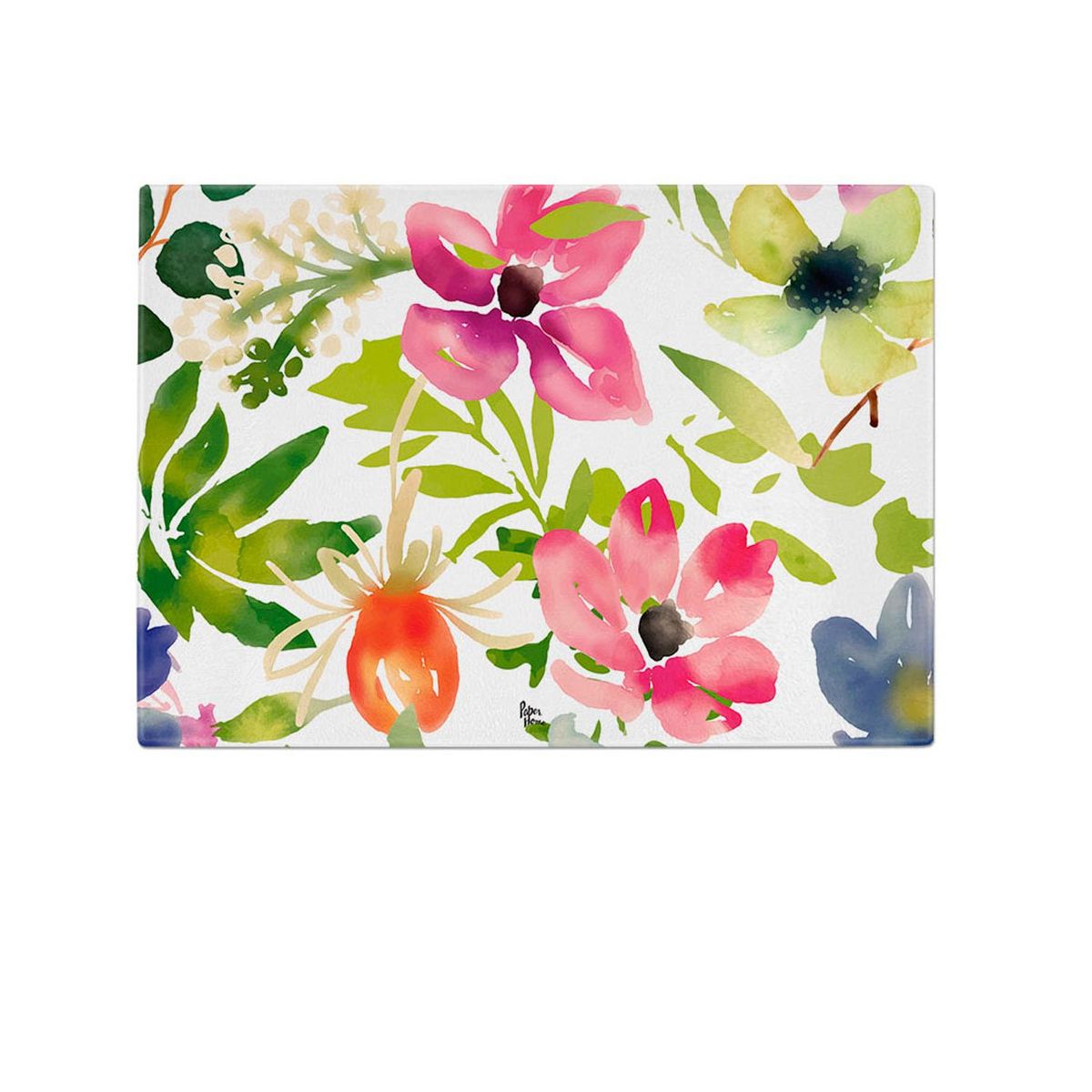 PAPER HOME - Tabla picar vidrio compacta 28 x 20 cm paper-home flores