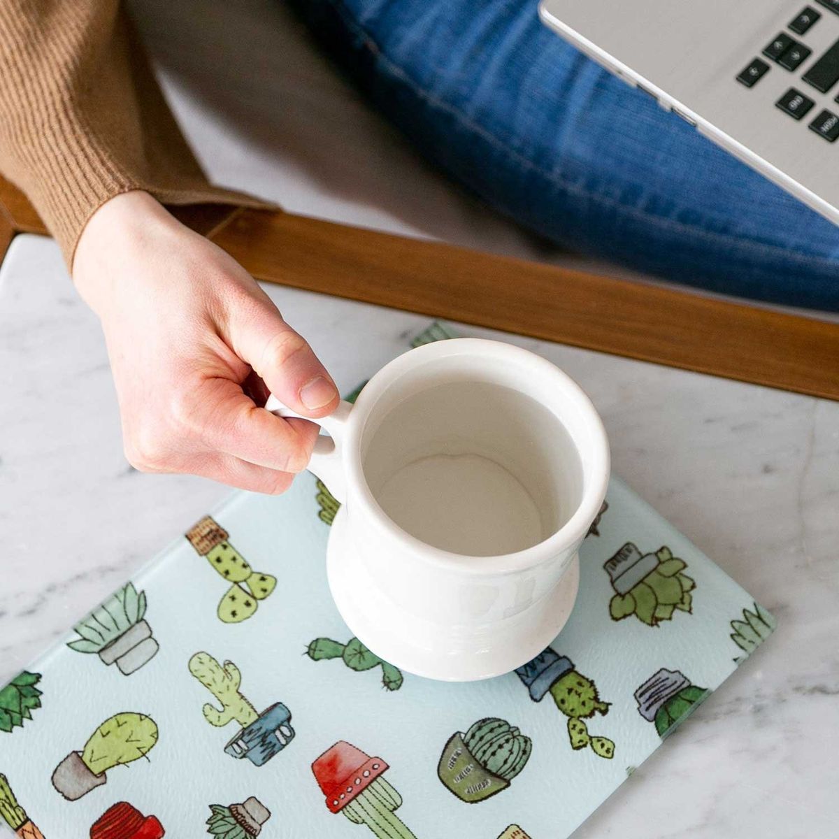 PAPER HOME - Tabla picar vidrio chica paper-home cactus