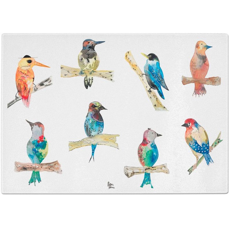 PAPER HOME - Tabla picar vidrio chica paper-home pájaros