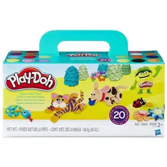 HASBRO - Super Maletín de 20 Colores Play Doh