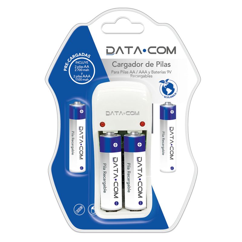 DATACOM - Cargador De Pilas Aa/Aaa/9V Datacom Pronobel