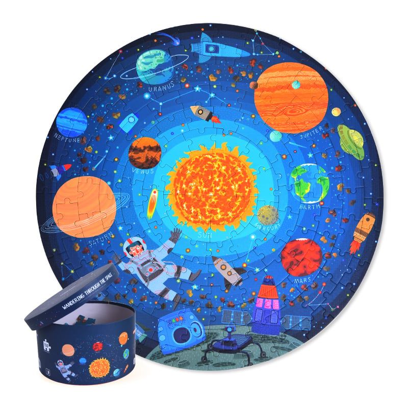MIDEER - Puzzle Circular Viajando Por El Espacio