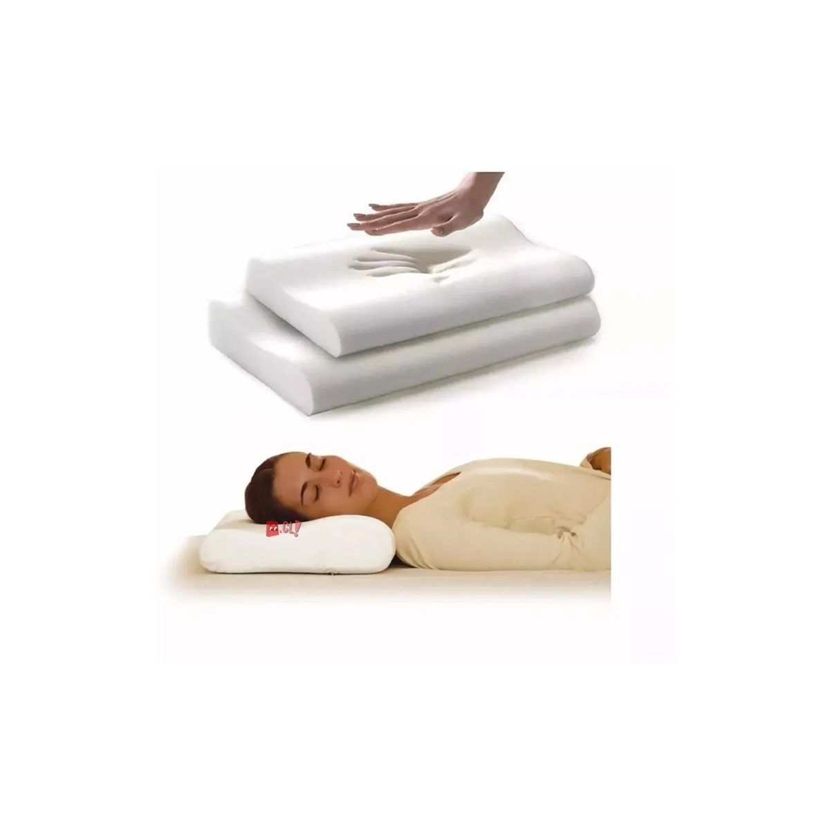 PUNTO STORE - Almohada Viscoelástica Cervical Terapéutica Lavable - Puntostore