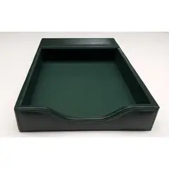 CUEROS AYLING - Bandeja Porta Papeles Ecocuero Verde Ingles