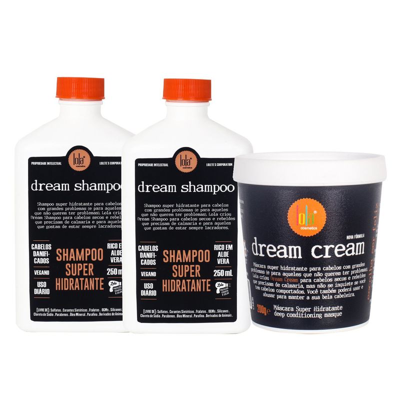 LOLA COSMETICS - Pack Dream Cream 2 Shampoo y Máscara 200g