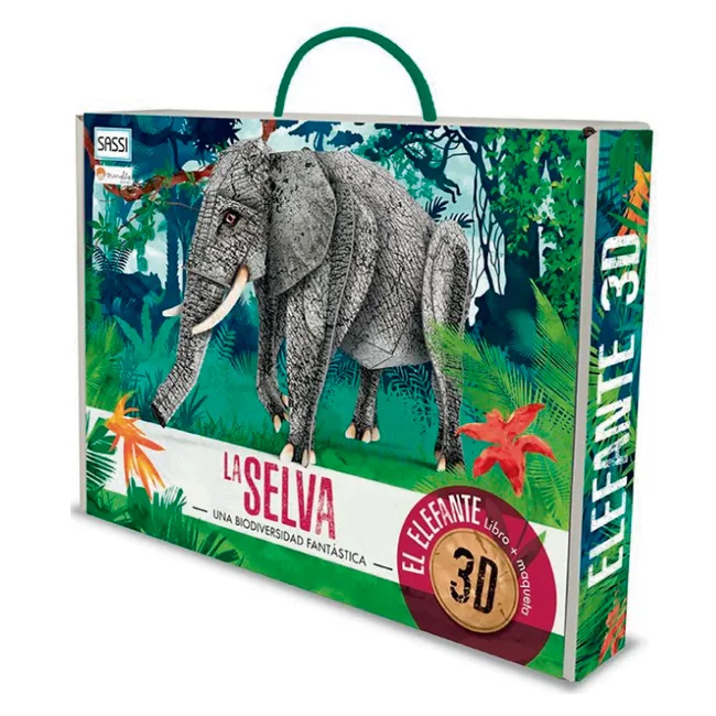 MANOLITO BOOKS - Libro Mas Maqueta La Selva, Elefante 3D