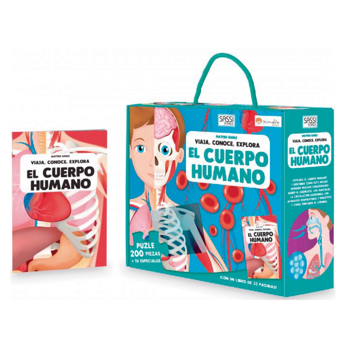 MANOLITO BOOKS - Libro y Puzzle Cuerpo Humano