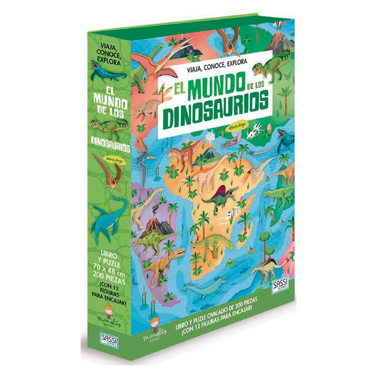 MANOLITO BOOKS - Libro y Puzzle El Mundo De Los Dinosaurios
