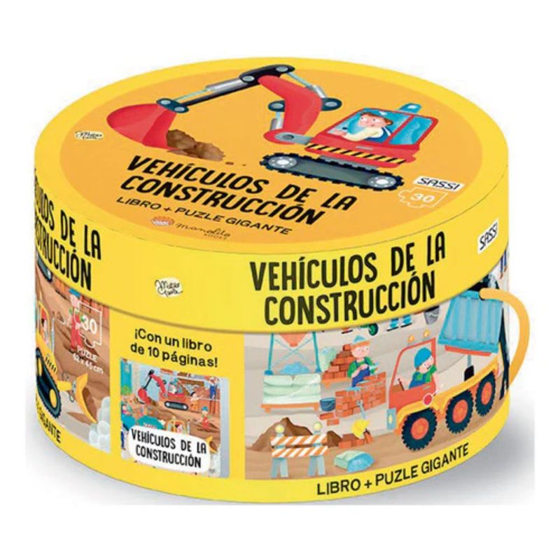MANOLITO BOOKS - Libro y Puzzle Vehiculos De La Construcción