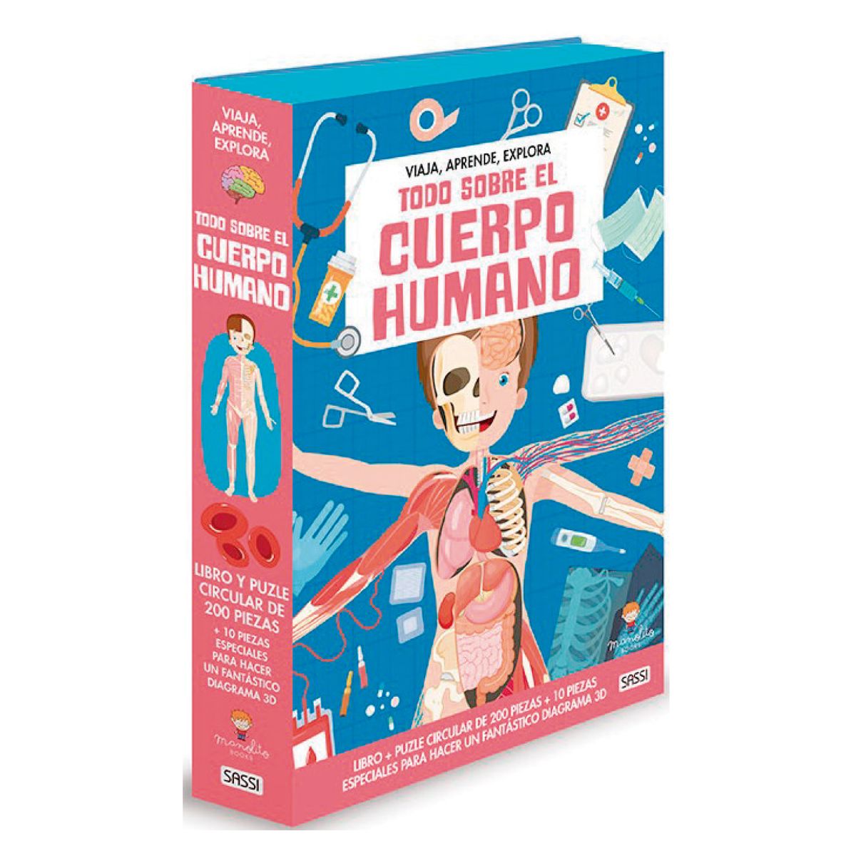 MANOLITO BOOKS - Libro y Puzzle Todo Sobre El Cuerpo Humano