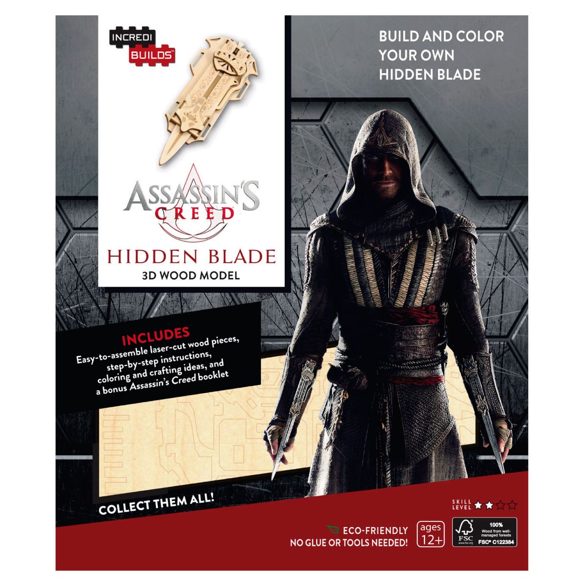 RETAILEXPRESS - Assassin'S Creed Hidden Blade Libro y Modelo Armable Madera