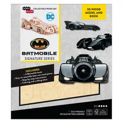 RETAILEXPRESS - Batmobile Signature Series Libro y Modelo Armable En Madera