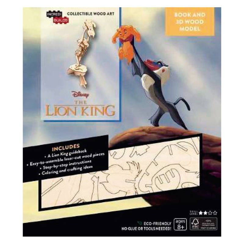 RETAILEXPRESS - Disney'S The Lion King Libro y Modelo Armable En Madera