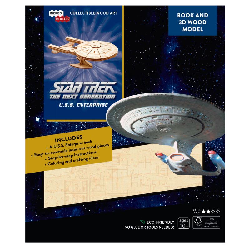 RETAILEXPRESS - Star Trek The Next Generation Libro y Modelo Armable Madera