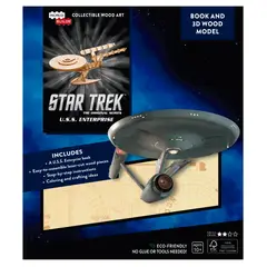 RETAILEXPRESS - Star Trek: Enterprise, Libro y Modelo Armable En Madera