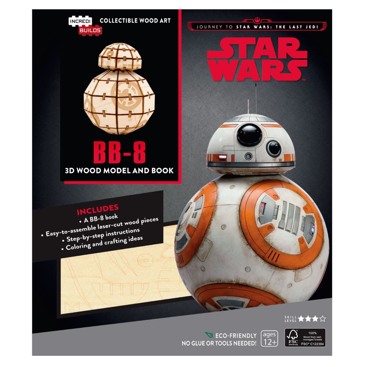 RETAILEXPRESS - Star Wars The Last Jedi Bb - 8 Libro y Modelo Armable Madera