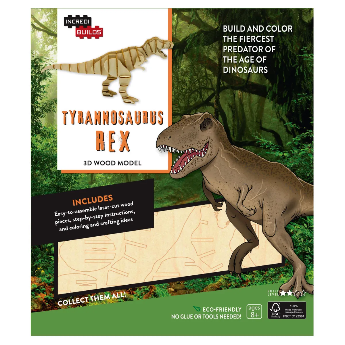 RETAILEXPRESS - Tyrannosaurus Rex: Modelo Armable En Madera