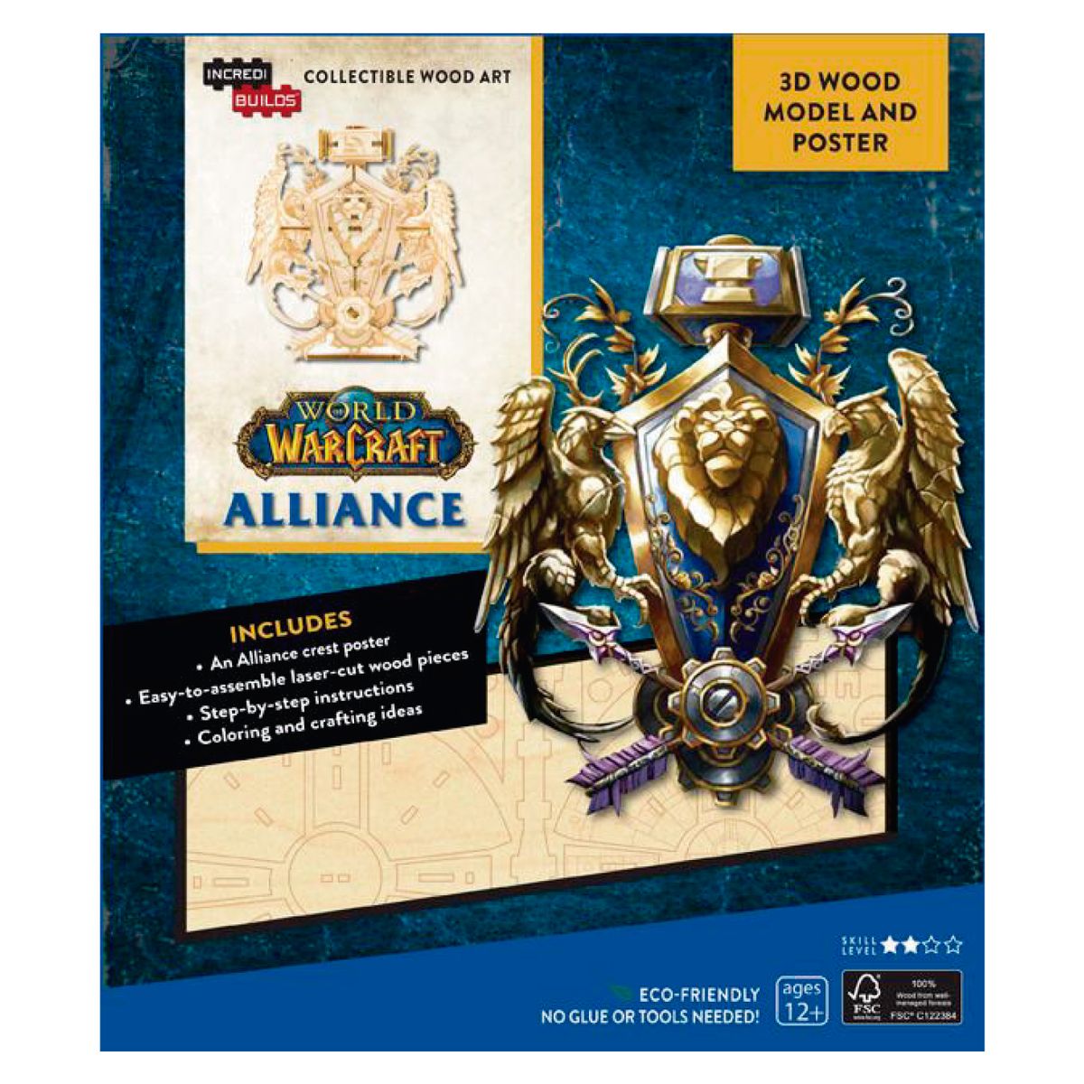 RETAILEXPRESS - World Of Warcraft Alliance Modelo Armable En Madera