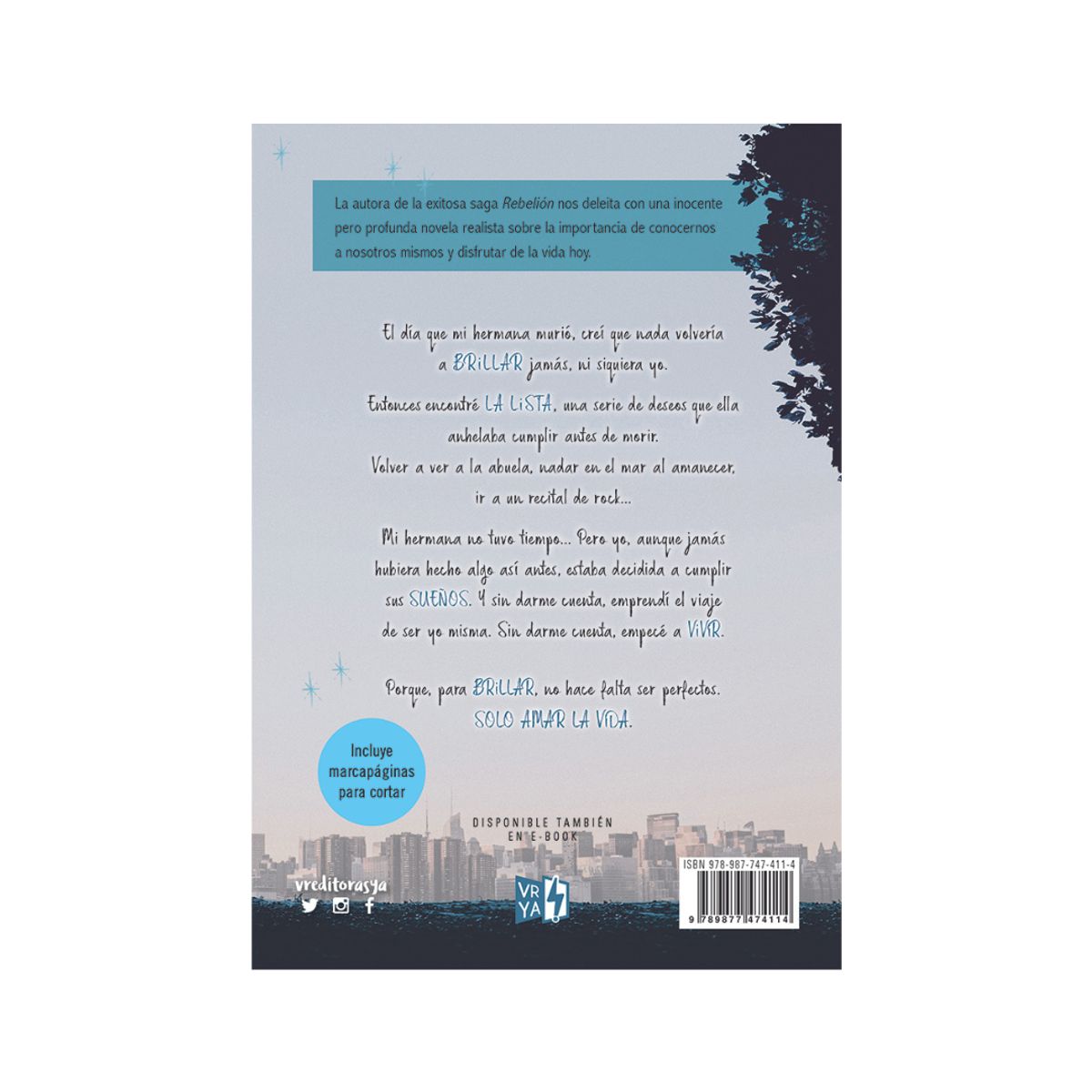 VERGARA Y RIBA - Libro Brillaras - Literatura juvenil Novela