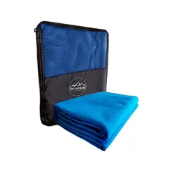 PRO OUTDOOR - TOALLON MICROFIBRA SUEDE AZUL