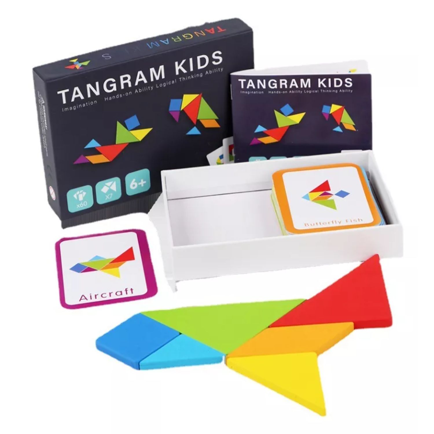 MIDEER Puzzle Tangram de madera