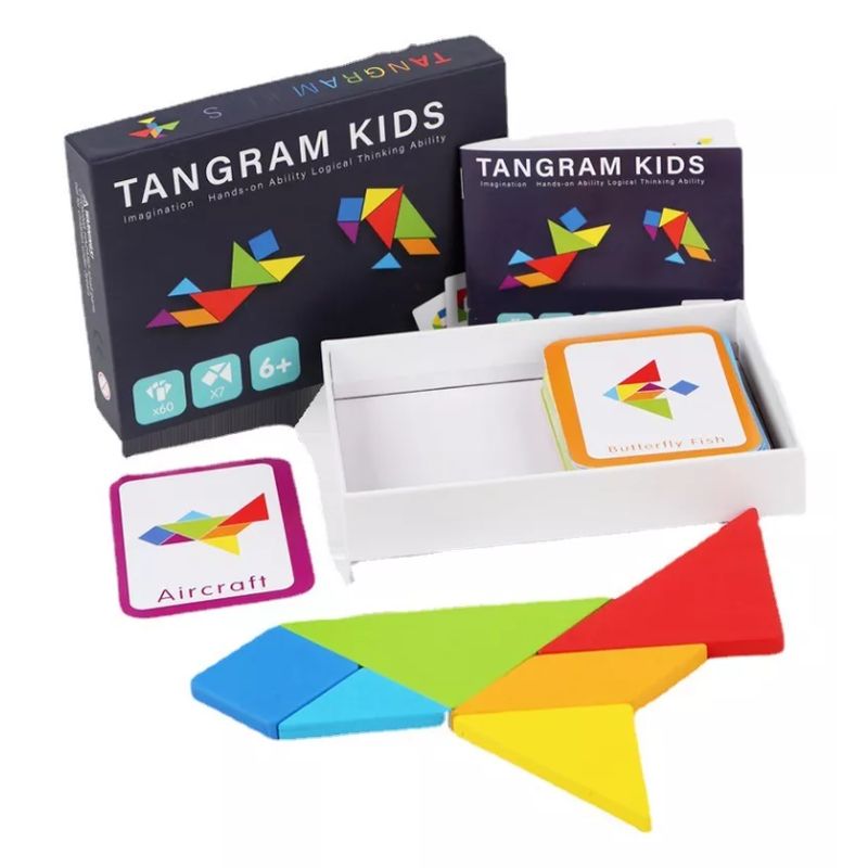 MIDEER - Puzzle Tangram de madera