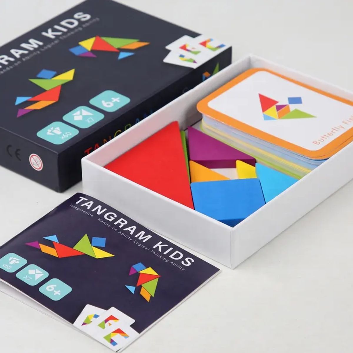 MIDEER - Puzzle Tangram de madera