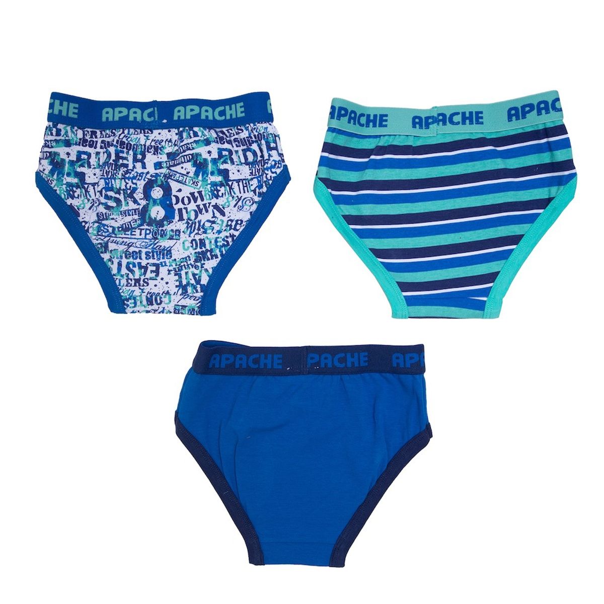 PILLIN - Pack 3 Slip Algodón Verano Niño Multicolor PILLIN