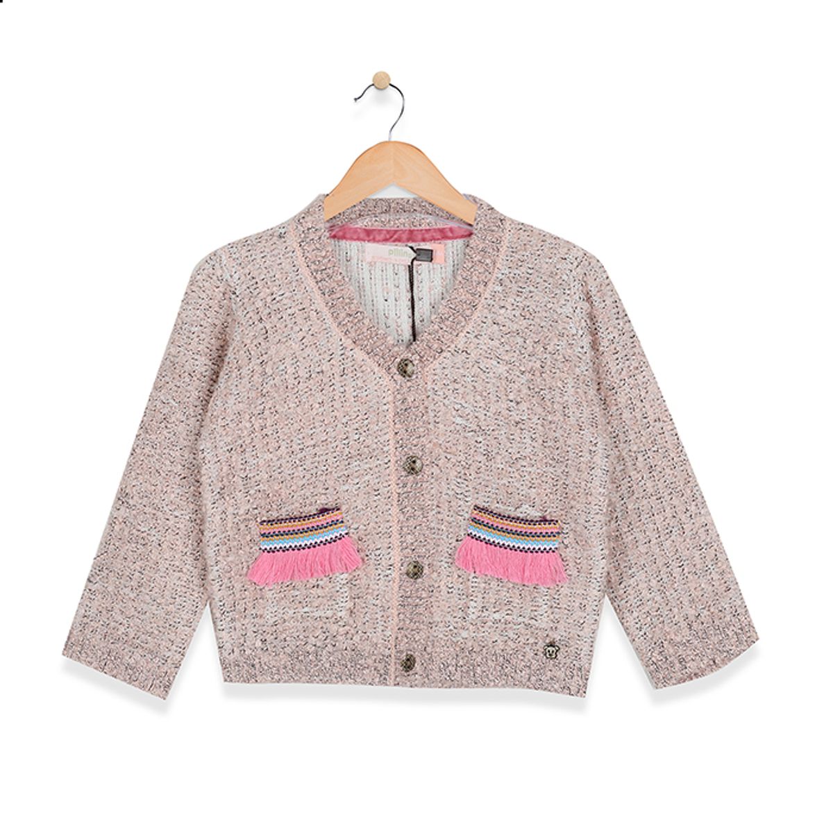 PILLIN - Chaleco Bebé Algodón Invierno Niña Rosado PILLIN