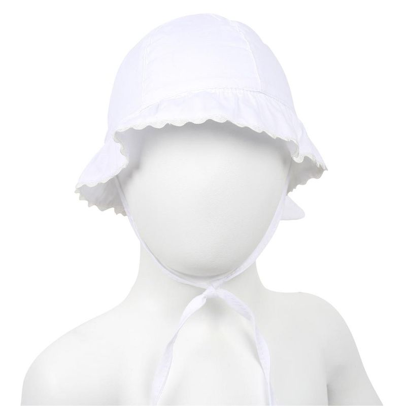 PILLIN - Gorro Bebe Niña Algodón Verano Blanco Pillín PILLIN