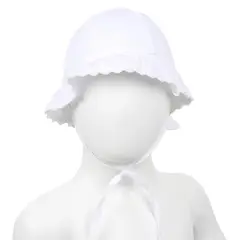 PILLIN - Gorro Bebe Niña Algodón Verano Blanco Pillín