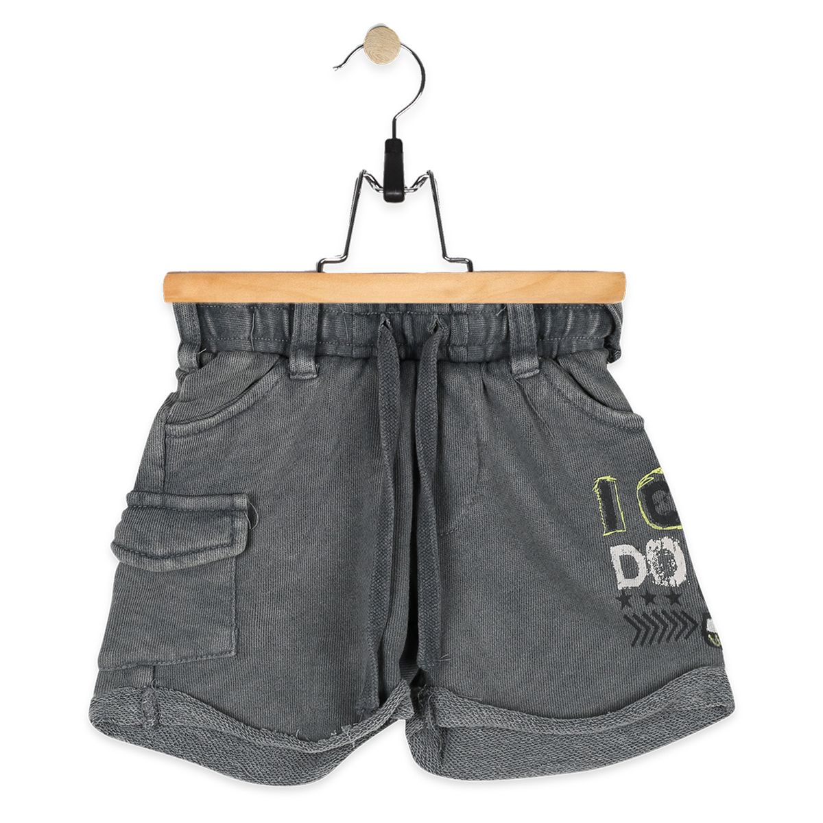 PILLIN - Bermuda Bebe Algodón Verano Niño Gris PILLIN