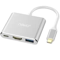 NEWO - Adaptador USB-C a HDMI / USB type C / USB 3.0 4k 30HZ