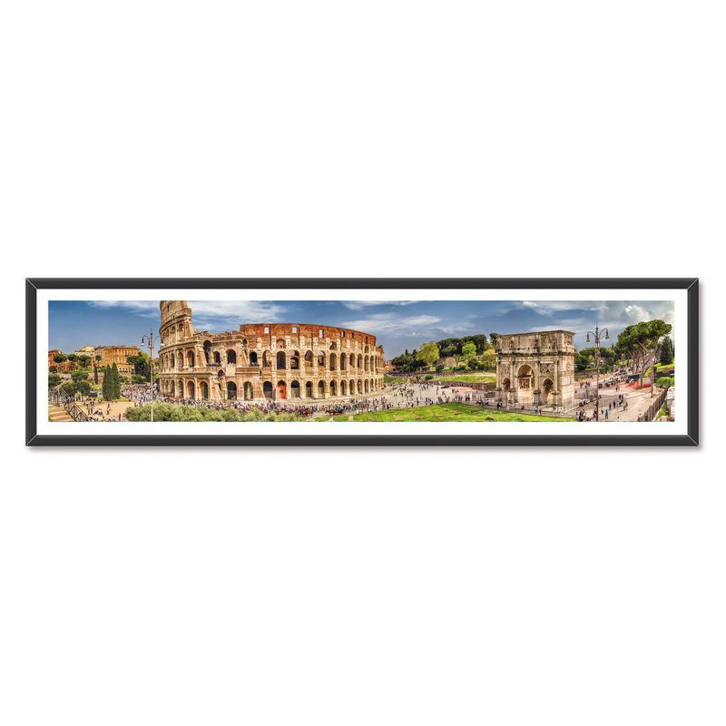ALCUADRADO - Cuadro Panoramico Roma Negro Alcuadrado