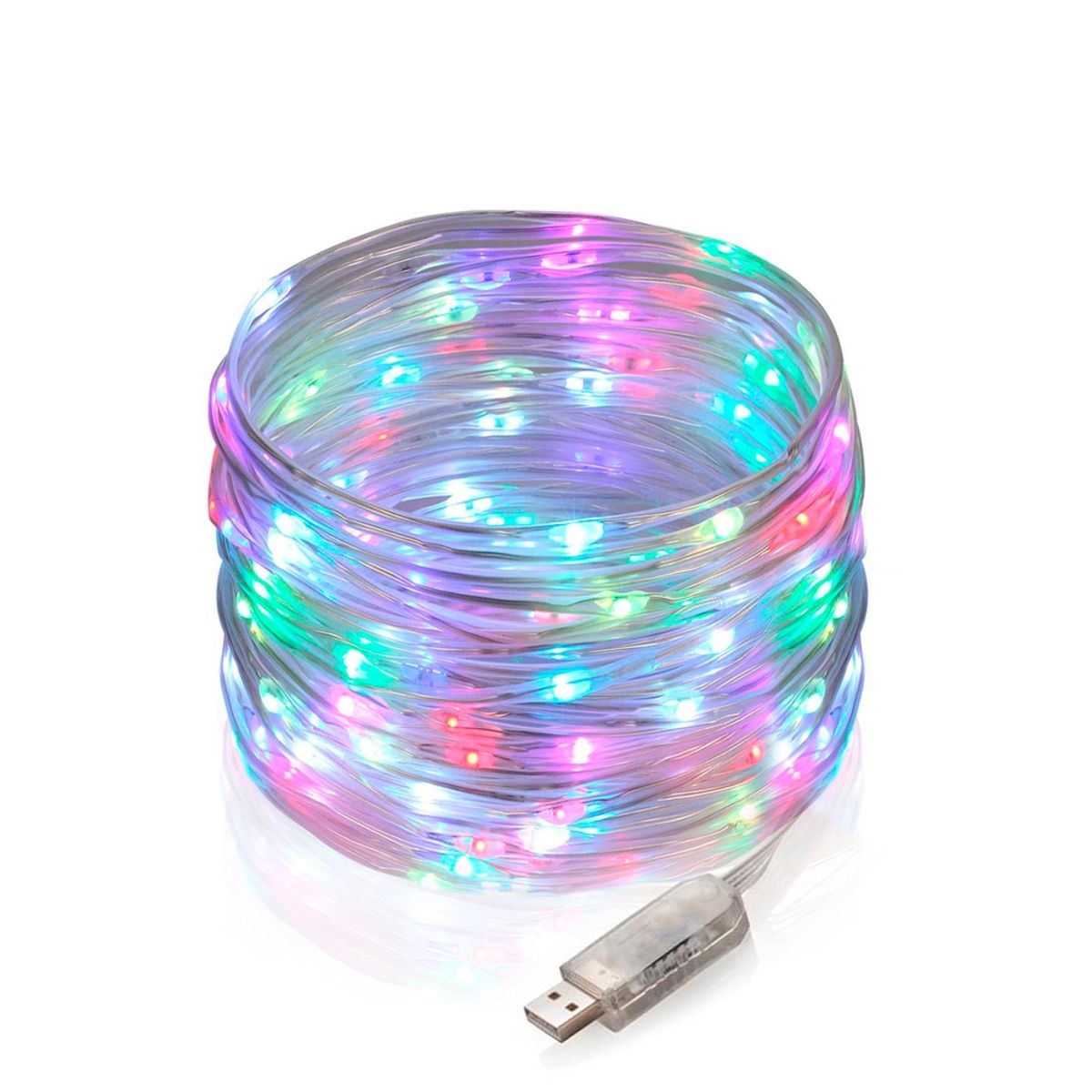 REGALITOLINDO CL - Guirnalda De Luces Hada Multicolor 10 Mts. Usb