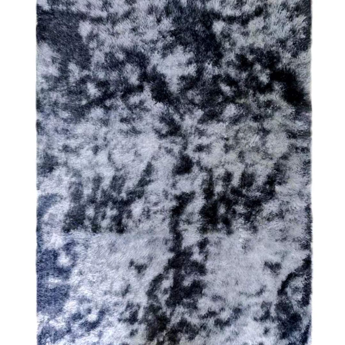 BJ HOGAR - Alfombra Peluda Super Suave 120cmX160cm Gris Oscuro Jaspeado