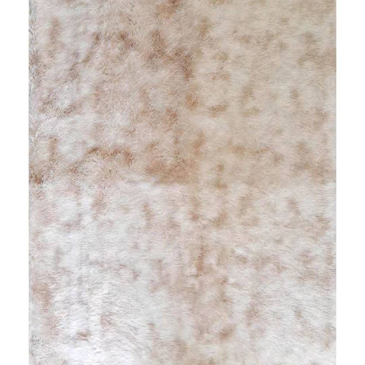 BJ HOGAR - Alfombra Peluda Super Suave 120cmX160cm Beige Jaspeado