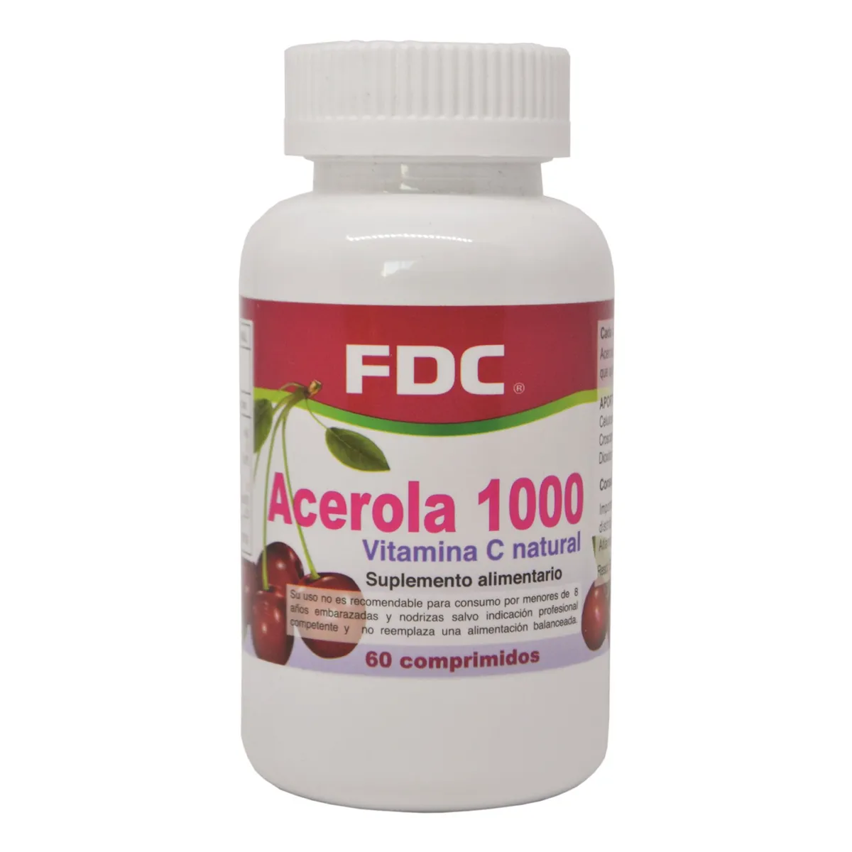 FDC - ACEROLA VITAMINA C NATURAL 1000 MG X 60 COMP