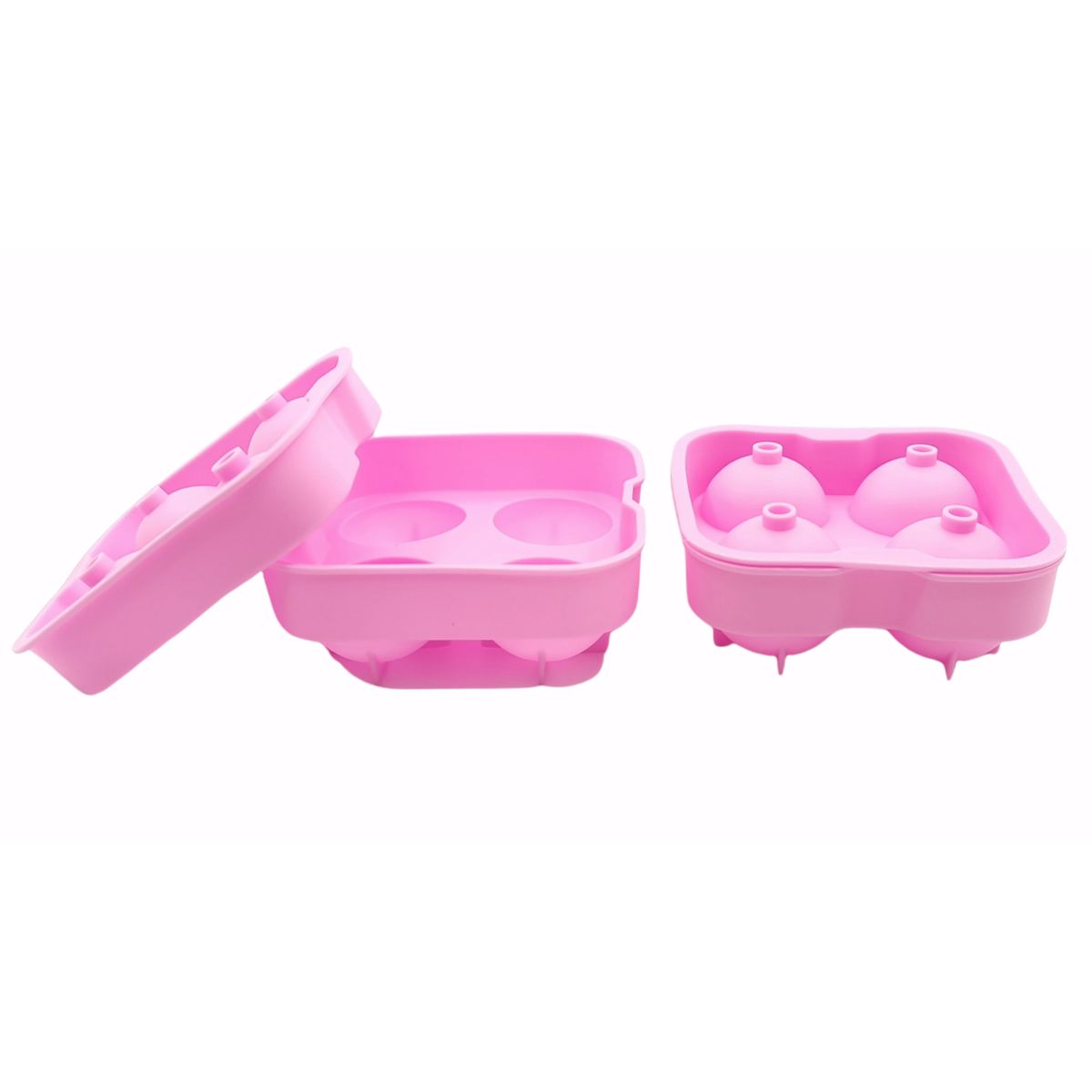 MOGA - Hielera Cubeta Para Hielo Molde Silicona  Set 2 Piezas
