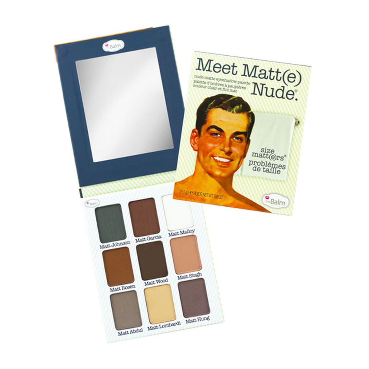 THEBALM - Paleta de sombras neutrales Mate Meet Matte nude